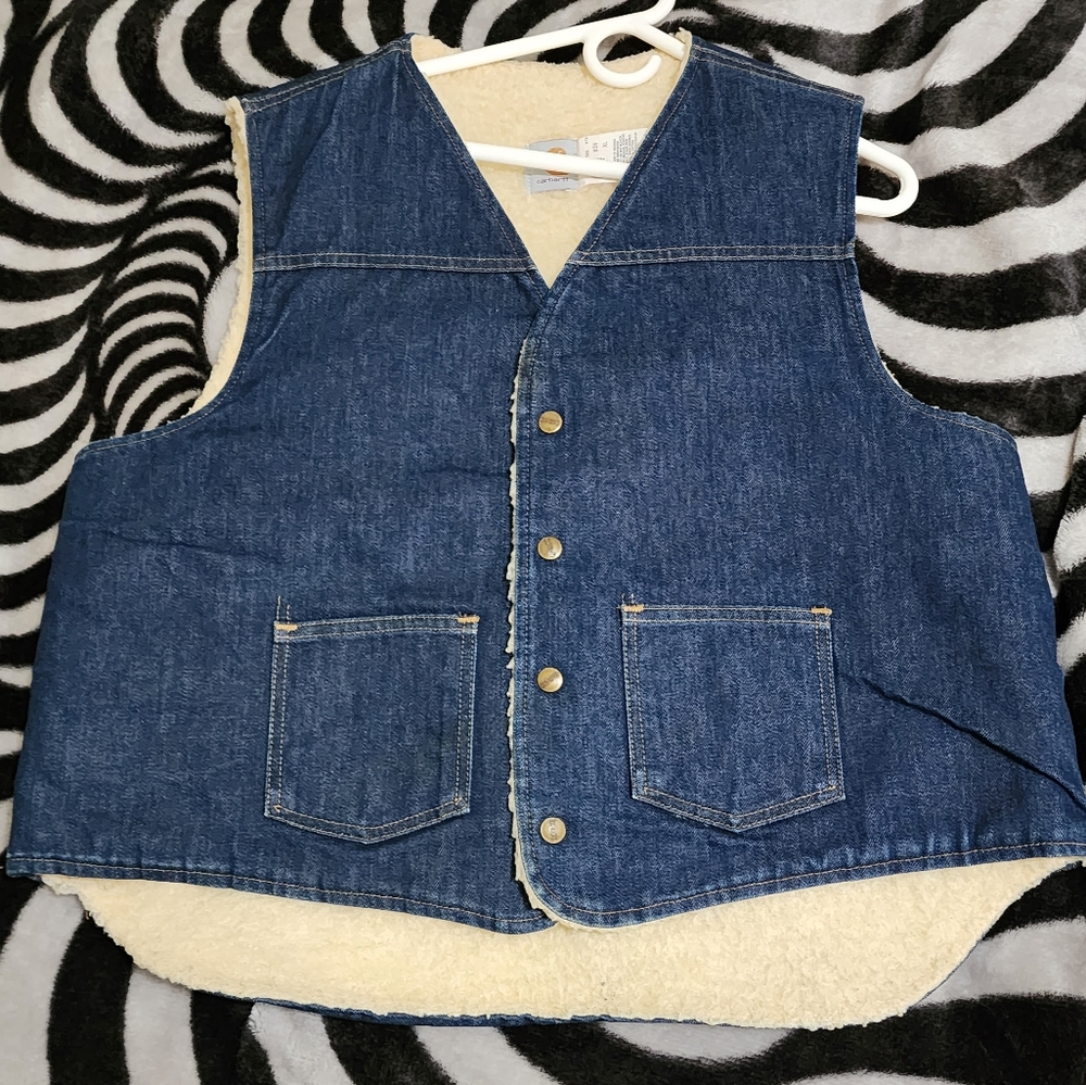 VINTAGE Carhartt Jean Vest - XL - Used Excellent Condition